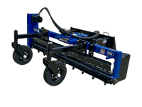 Thumbnail for A blue and black MTW brand power rake with black wheels.