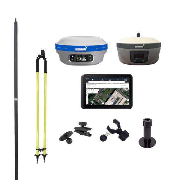 Benchmark Supply i83 & eBase Base and Rover Surveying Package for precision GPS field surveying and data collection