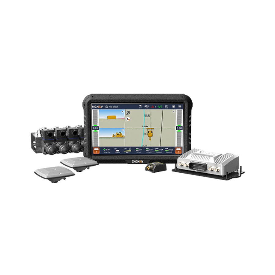 CHCNav TD63 Pro 3D Automatic Dozer Control System mounted on a dozer blade for precise grade control