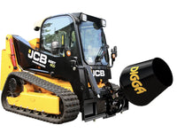 Thumbnail for The skid steer loader is a compact, versatile machine that can be used for a variety of tasks, including landscaping, construction, and agriculture. The cement mixer attachment allows the skid steer loader to mix and transport concrete, making it a valuable tool for any construction site.