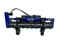 Thumbnail for  The Power Rake is a soil conditioner that is used to break up and level the soil. It has a series of teeth that rotate and churn the soil.