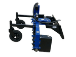 It is a heavy-duty attachment that can be mounted to the three-point hitch of a tractor.