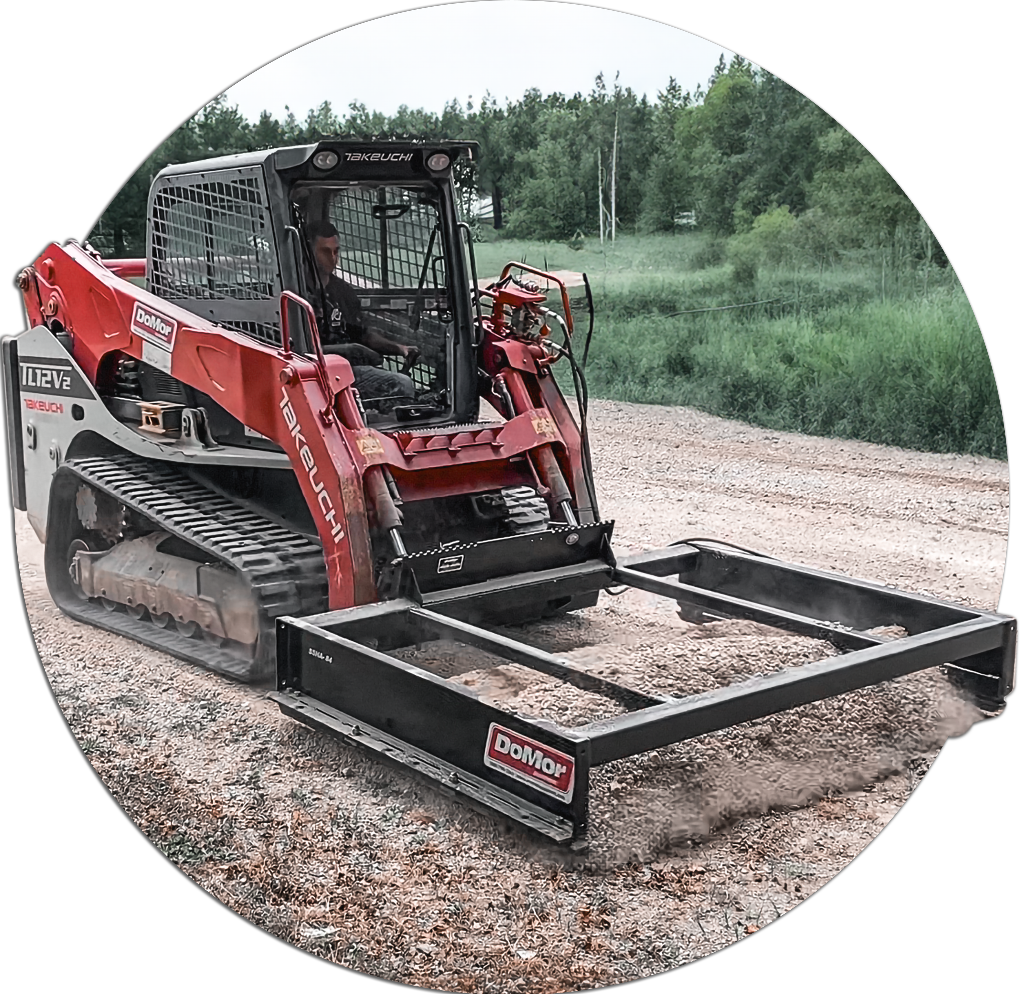 a novice operator using the SSHA Grader on a Takeuchi TL12v2